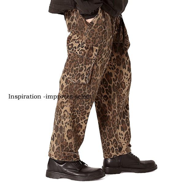 カーゴパンツ レオパード ワイド ヒョウ柄 ミリタリー メンズファッション メンズ 韓国ファッション