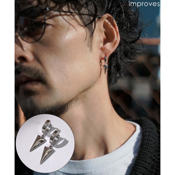 ピアス メンズ レディース 三角 リングピアス アクセサリー アメカジ カジュアル スケーター スト...