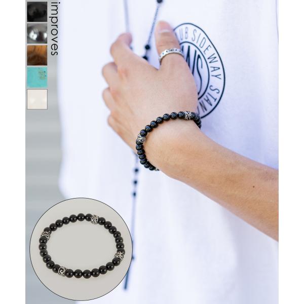 ブレスレット メンズ ビーズ 数珠 大人カジュアル アメカジ カジュアル ストリート 古着MIX 韓...