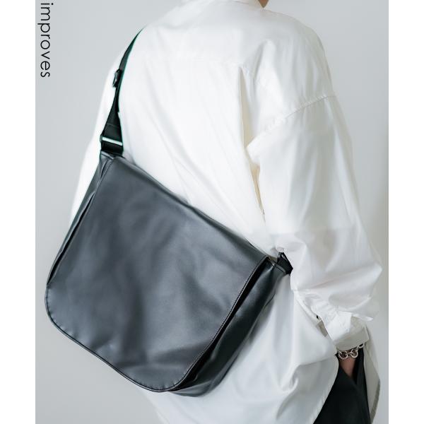 ショルダーバッグ メンズ シンセティックレザー PUレザー 合成皮革 カバン 鞄 通学 通勤 旅行 ...