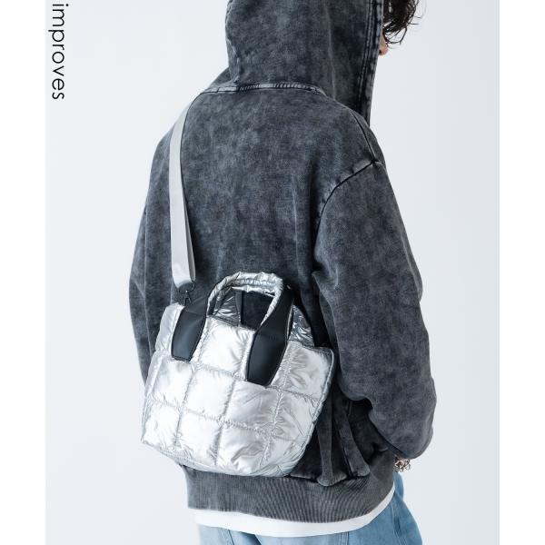 ショルダーバッグ メンズ メタリック ミニトートバッグ 2WAY カバン 鞄 タウンユース フェス ...