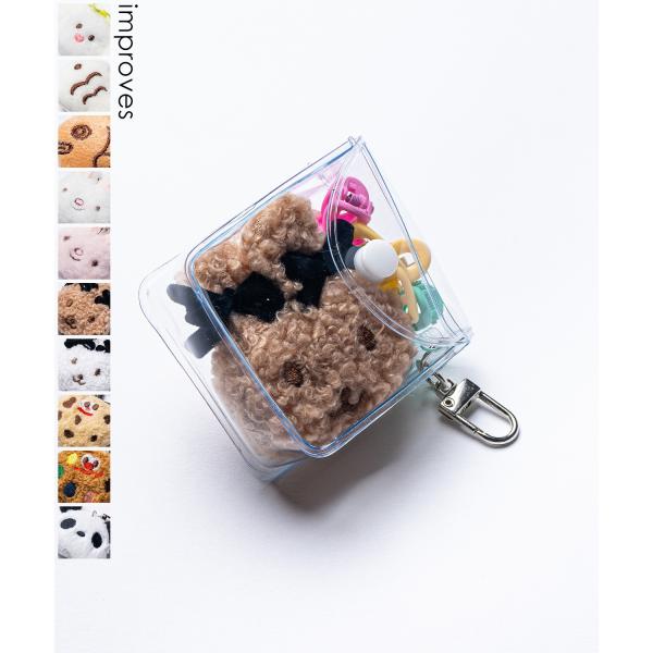 キーホルダー ガチャ詰めポーチ クリアポーチ 刺しゅう マスコット バッグチャーム 韓国ファッション...