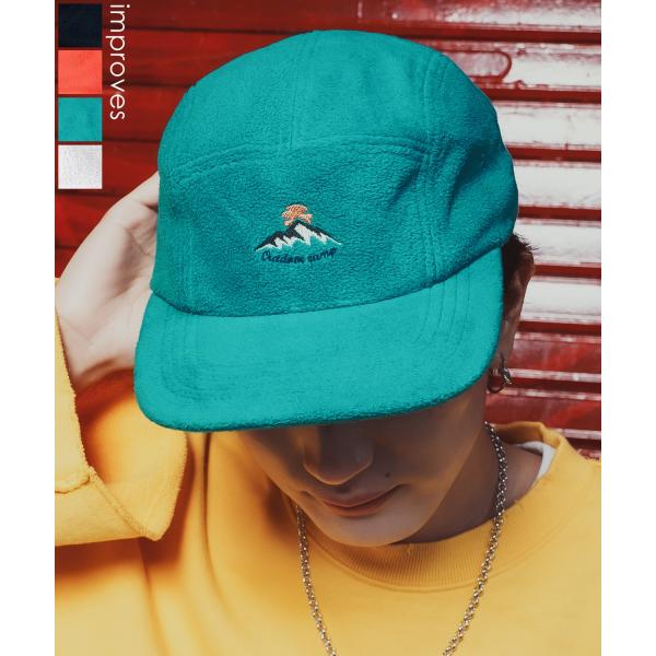 キャップ メンズ 帽子 ジェットキャップ フリース ロゴ ローキャップ スケーター ストリート アウ...