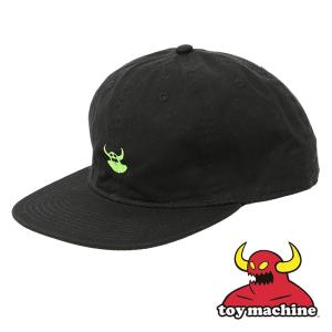 TOY MACHINE トイマシーン キャップ メンズ 帽子 ベースボールキャップ スケーター ブランド 刺繍 ワンポイント ロゴ 黒｜improves