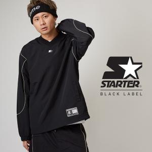 STARTER BLACK LABEL スターターブラックレーベル ナイロン プルオーバー メンズ トップス 春 アウター ブランド ブラック 黒 ストリート系 improves｜improves