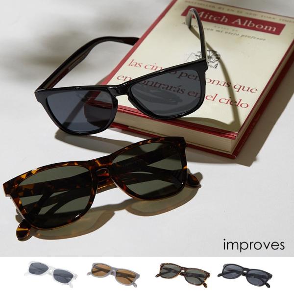 クリア サングラス メンズ ウェリントン メガネ 眼鏡 めがね おしゃれ UVカット 薄い色 カラー...