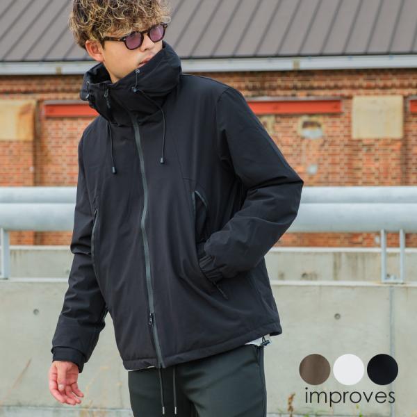 マウンテンパーカー メンズ 防寒 中綿 ダウン ジャケット 撥水 ミニリップ 止水ジップ ボリューム...