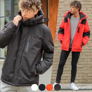 中綿ジャケット メンズ 防寒 撥水 フードジャケット 無地 バンダナ柄 ペイズリー柄 ジャンバー ジャンパー ダウンジャケット Improves Improves インプローブス 通販 Yahoo ショッピング