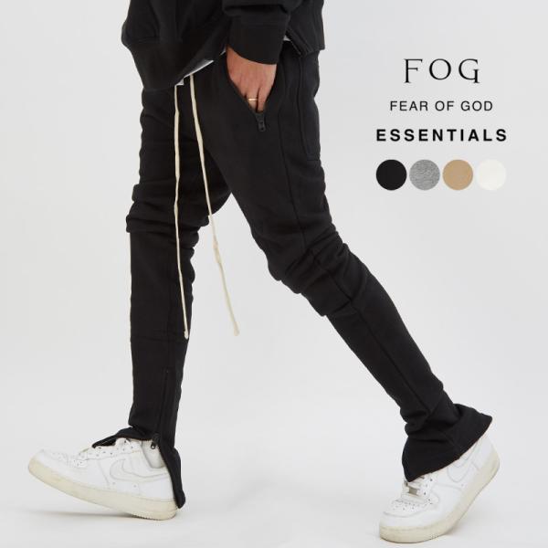FOG ESSENTIALS エフオージーエッセンシャルズ スウェットパンツ メンズ 裾ジップ スリ...