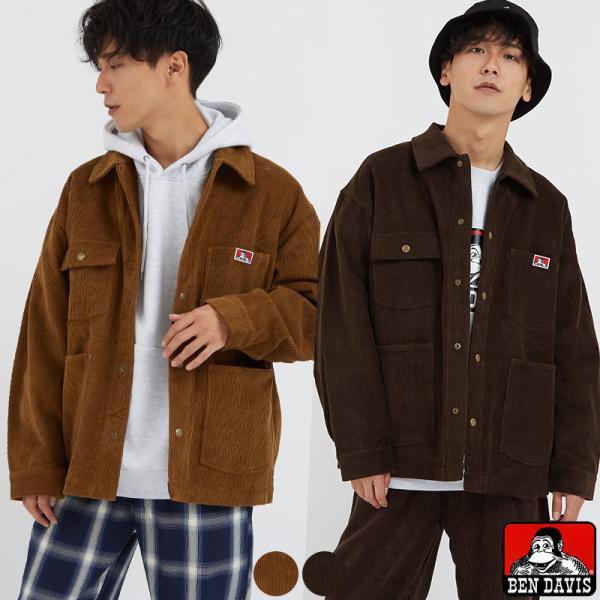 BEN DAVIS ベンデイビス カバーオール メンズ コーデュロイ ジャケット 長袖 ビッグシルエ...