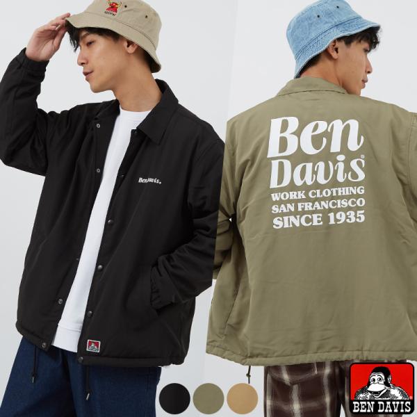 BEN DAVIS ベンデイビス コーチジャケット メンズ 裏ボア ボアフリース ジャケット ゆった...