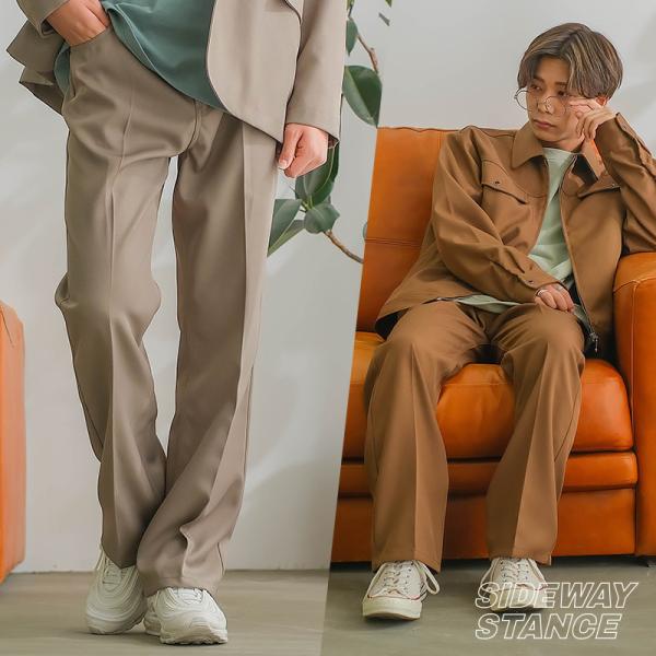 セミフレアパンツ メンズ セットアップ対応 SIDEWAY STANCE サイドウェイスタンス スタ...