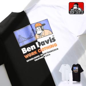 tシャツ Tシャツ ユニセックス BEN DAVIS ベンデイビス 半袖Tシャツ TEE トップス ロゴ バックプリント｜improves