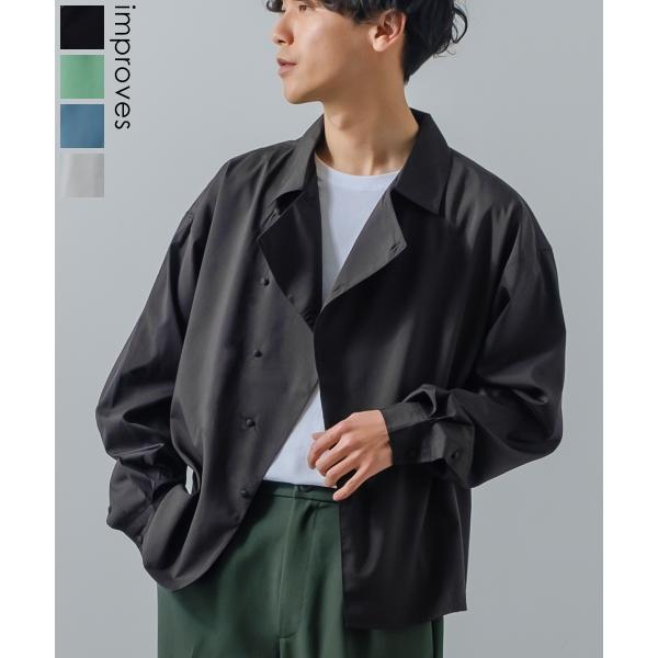 ダブルライダースジャケット風 ショート丈 シャツ メンズ レディース シャツジャケット 長袖 ビッグ...