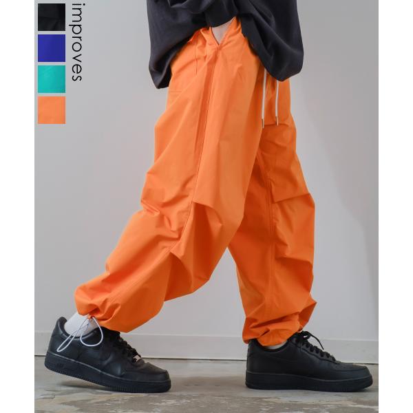 ポリナイロン ワイド ミリタリーパンツ メンズ スノーパンツ 軍パン アーミーパンツ 撥水 ツイル ...