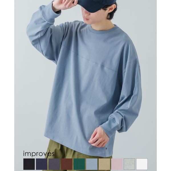 長袖Tシャツ メンズ USコットン 無地 ロンT フットボールTシャツ カットソー ポケT オーバー...