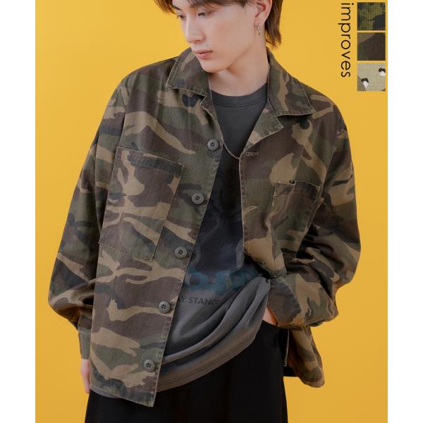 ミリタリージャケット メンズ レディース 切り替え カモフラジャケット カジュアル アメカジ ストリ...