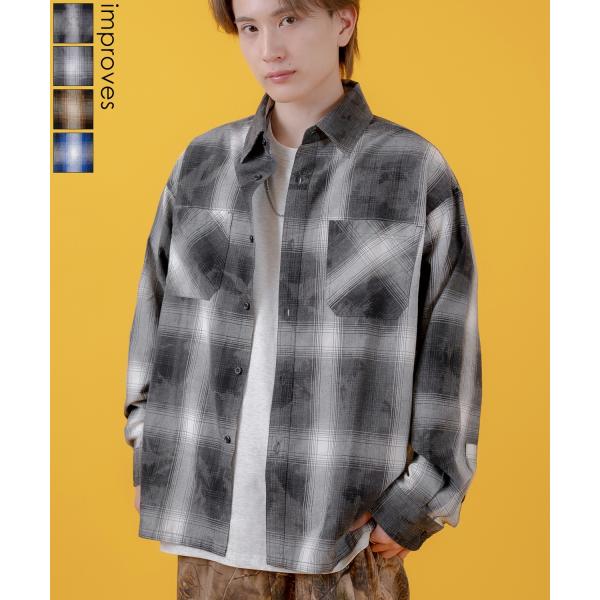 長袖シャツ メンズ レディース チェックシャツ ビッグサイズ オーバーサイズ 大きめ アメカジ カジ...