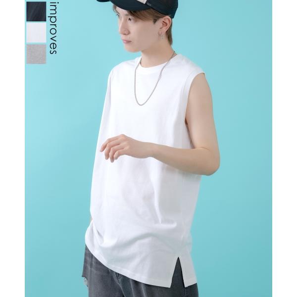 Tシャツ メンズ レディース ノースリーブ タンクトップ ロング カジュアル アメカジ ストリート ...