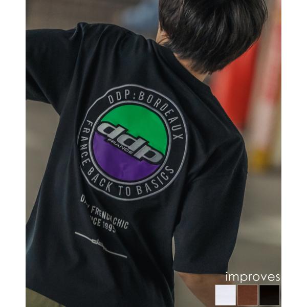 Tシャツ 半袖 カットソー メンズ レディース ddp ディーディーピー バックプリント 刺しゅう ...