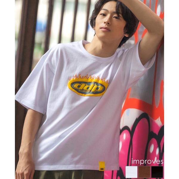 Tシャツ 半袖 カットソー メンズ レディース ddp ディーディーピー フロントプリント オーバル...