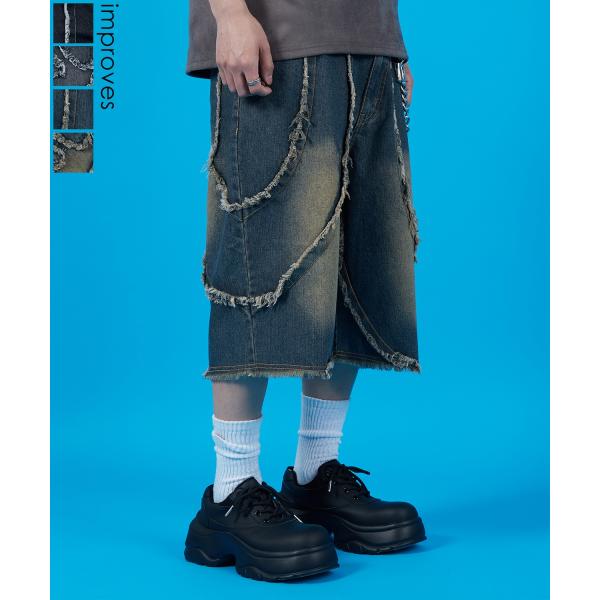 カーゴパンツ メンズ レディース バギー ショーツ デニム Tシャツ アメカジ カジュアル スケータ...