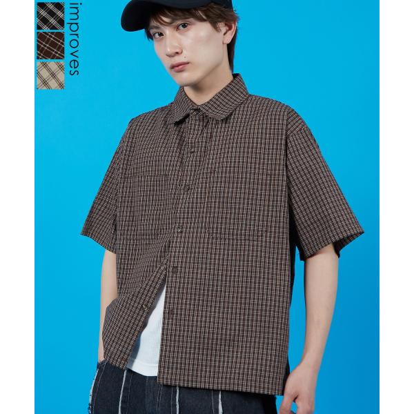 半袖シャツ メンズ レディース チェックシャツ 新生活 公園 オーバーサイズ 大きめ アメカジ カジ...