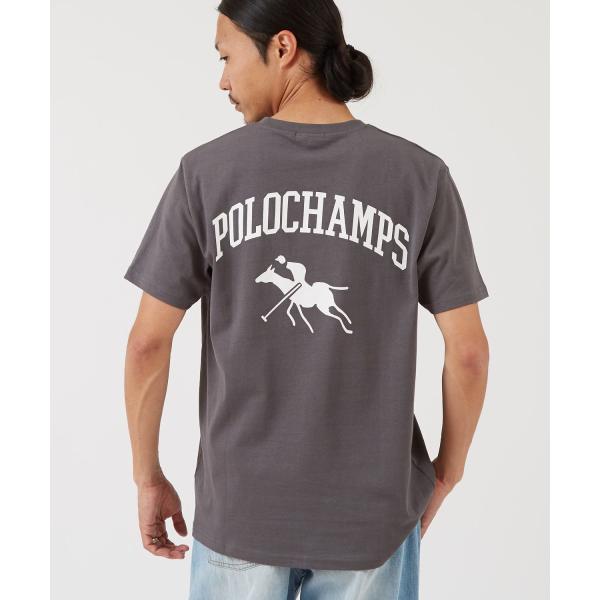 半袖Tシャツ メンズ POLOCHAMPS バッグロゴ ポニー カットソー 大きめ カジュアル スト...