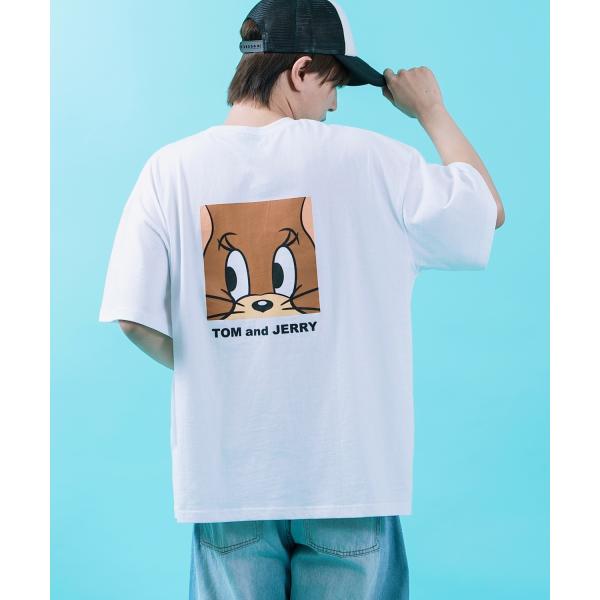 半袖Tシャツ メンズ TOM&amp;JERRY トムとジェリー プリント カットソー カートゥーン 大きめ...