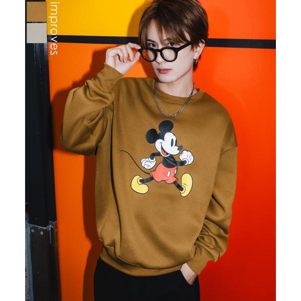 トレーナー メンズ MICKEY ミッキー プリント コットンタッチ 裏起毛 スウェットトレーナー ...
