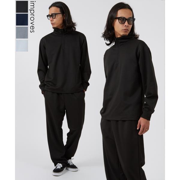 セットアップ メンズ ハーフジップ 裏毛 スウェット 上下 ジョガーパンツ ストリート 韓国 スエッ...