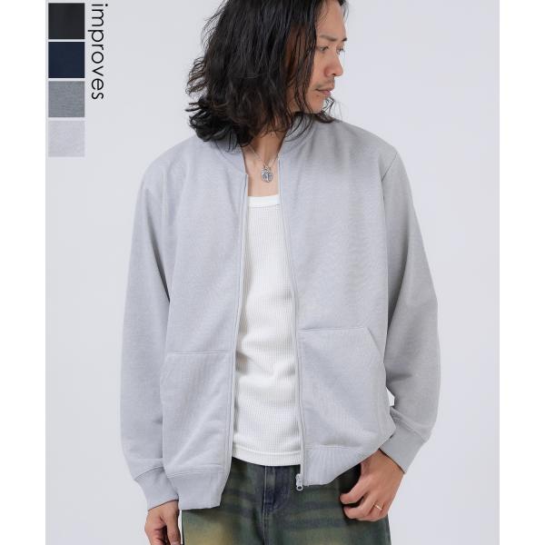 ブルゾン メンズ ジップアップ セットアップ 無地 シンプル ゆったり 大きいサイズ カジュアル ベ...