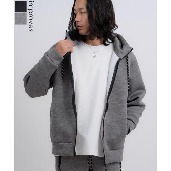 パーカー メンズ フルジップ セットアップ ベーシック スポーツミックス テック カジュアル Y2K...