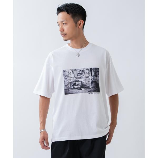 半袖Tシャツ メンズ オリジナルプリント 半袖Tシャツ ストリートフォト カットソー カジュアル ア...