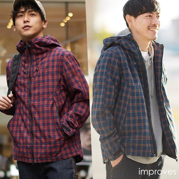 チェック マウンテンパーカー メンズ マウンテンパーカ 春 アウター ジャケット セットアップ可能 ...