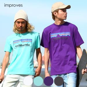 オリジナルボックスロゴ Tシャツ メンズ 半袖 クルーネック California ロゴ プリント ホワイト ブラック パープル グリーン 白 黒 紫 502 Improves インプローブス 通販 Yahoo ショッピング