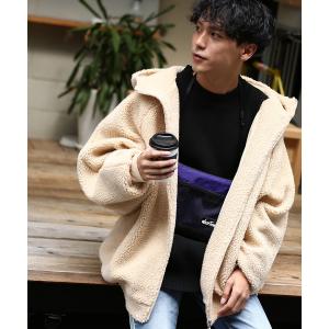 ボアパーカー メンズ ボアジャケット もこもこ...の詳細画像2