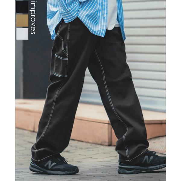 カツラギ ワイド ペインターパンツ メンズ イージーパンツ ワイドパンツ ワークパンツ バギーパンツ...