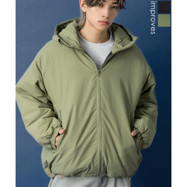 ダウンジャケット メンズ 中綿 ナイロン フード  ミリタリー ジャンパー ブルゾン アウター 防寒...