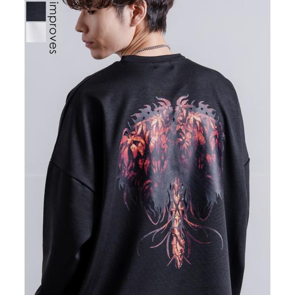 長袖Tシャツ メンズ NULL ヌル ポンチ ドルマンスリーブ バックプリント カットソー ビッグサ...