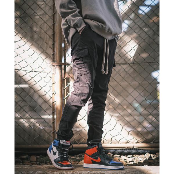 スキニーフィット 裾ジップ カーゴパンツ メンズ