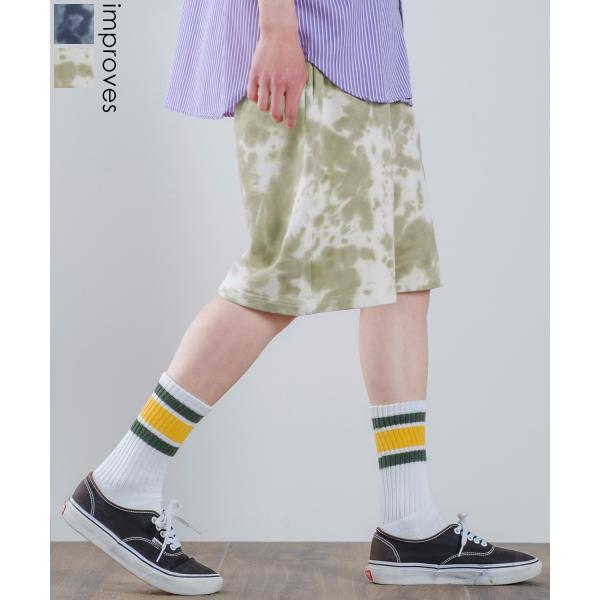 ハーフパンツ メンズ ショートパンツ スウェット ダンス 無地 イージーパンツ タイダイ柄