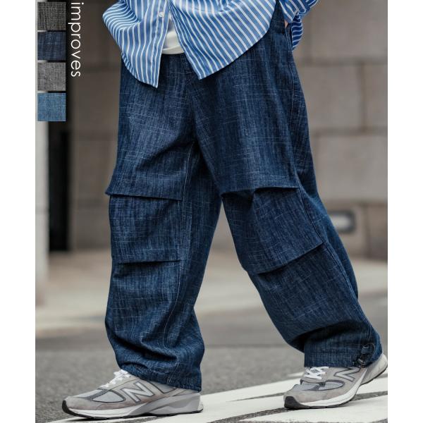 デニムパンツ メンズ SIDEWAY STANCE サイドウェイスタンス ジーンズ ワイドパンツ ス...