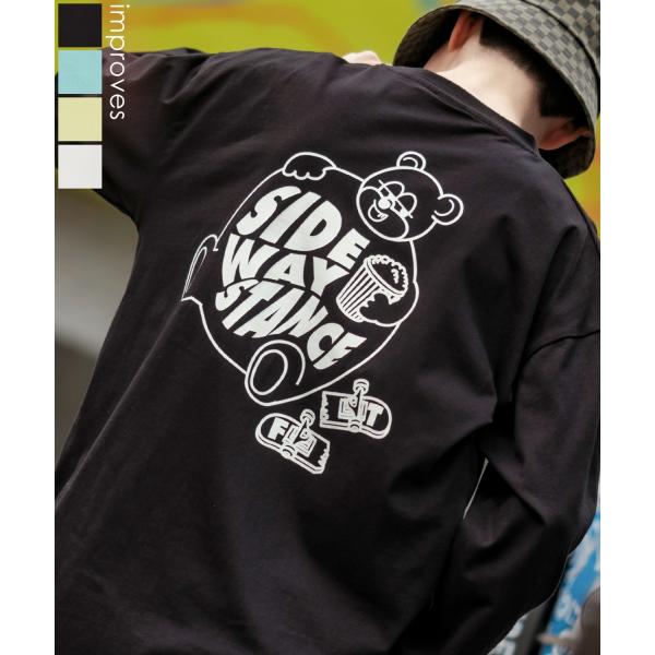 長袖Tシャツ メンズ SIDEWAY STANCE サイドウェイスタンス オリジナルプリント グラフ...