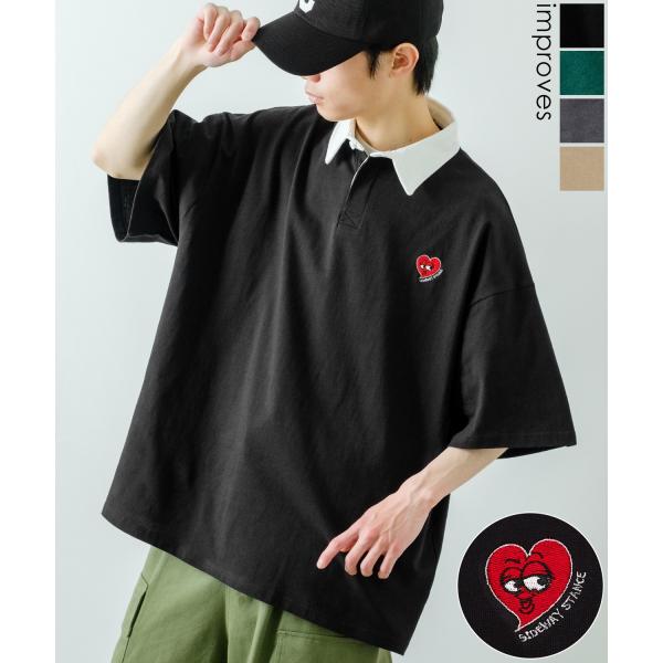 ポロシャツ メンズ SIDEWAY STANCE サイドウェイスタンス USコットン アメリカ綿 半...