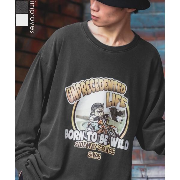 長袖Tシャツ メンズ SIDEWAY STANCE サイドウェイスタンス オリジナルプリント グラフ...