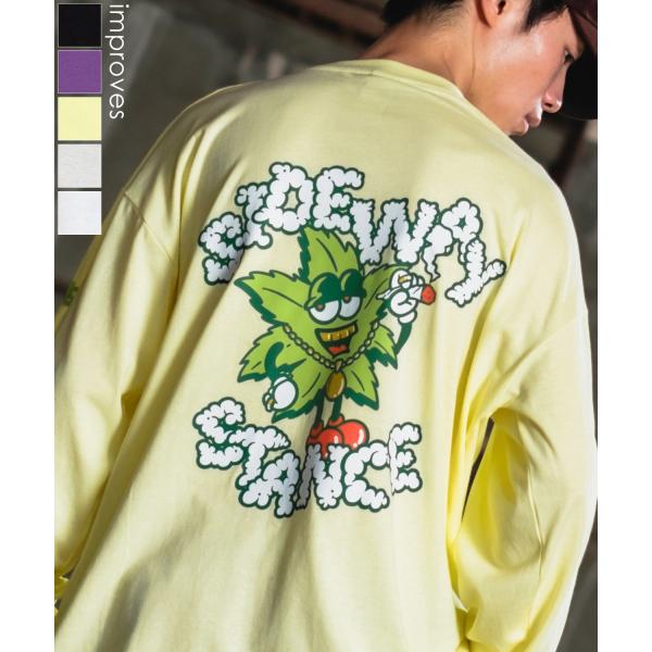 長袖Tシャツ メンズ SIDEWAY STANCE サイドウェイスタンス オリジナルプリント グラフ...