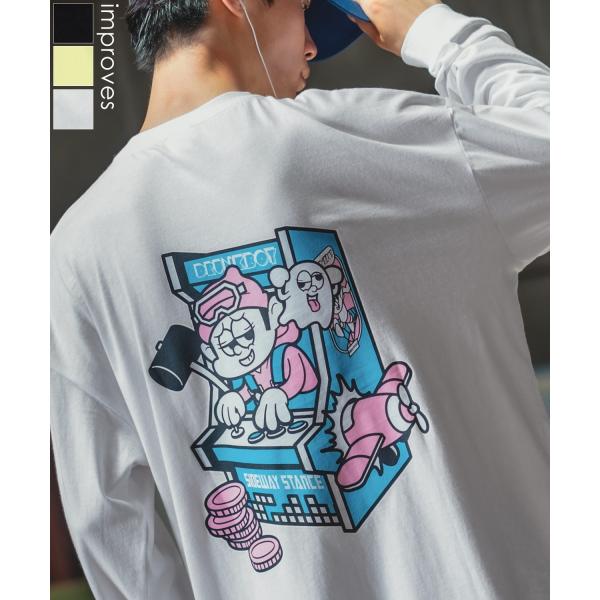 長袖Tシャツ メンズ SIDEWAY STANCE サイドウェイスタンス オリジナルプリント グラフ...