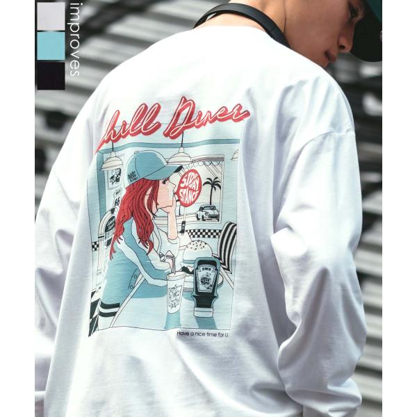 長袖Tシャツ メンズ SIDEWAY STANCE サイドウェイスタンス オリジナルプリント グラフ...