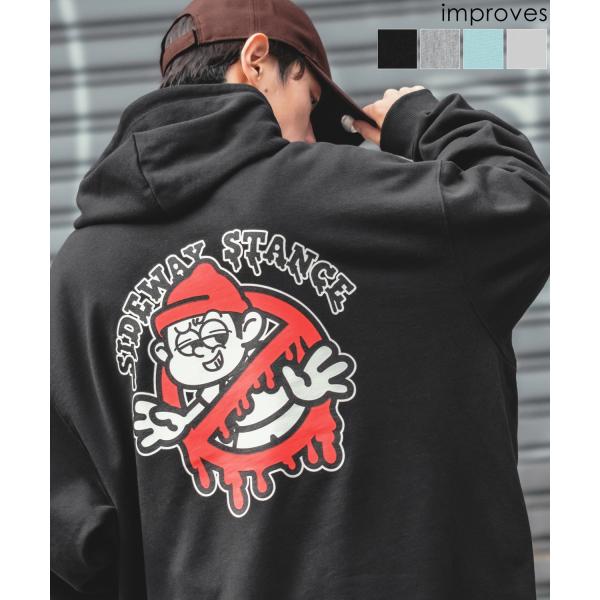 パーカー メンズ SIDEWAY STANCE サイドウェイスタンス オリジナルプリント グラフィッ...